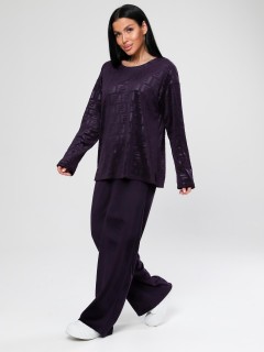 Костюм велюровый с брюками в цвете слива Iv-capriz(фото6)