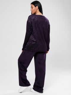 Костюм велюровый с брюками в цвете слива Iv-capriz(фото8)