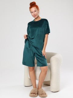 Костюм велюровый с шортами в цвете изумруд Iv-capriz(фото7)