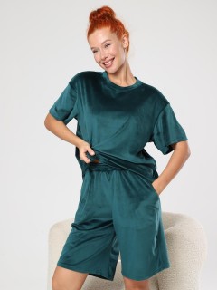 Костюм велюровый с шортами в цвете изумруд Iv-capriz(фото5)