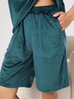 Костюм велюровый с шортами в цвете изумруд Iv-capriz(фото6)