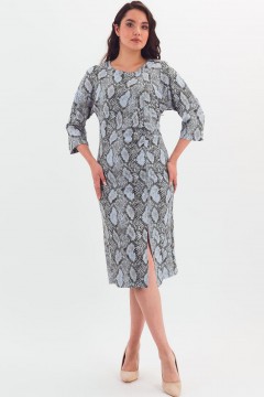 Платье миди с анималистичным принтом Braslava