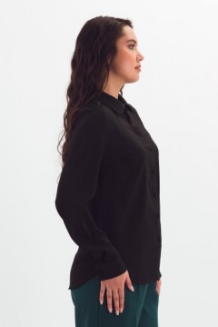 Рубашка чёрная однотонная 111163 Braslava(фото5)