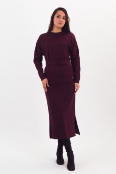 Юбка трикотажная тёмно-бордовая Braslava