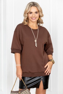 Джемпер трикотажный шоколадного цвета Lavira