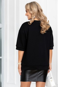 Джемпер трикотажный чёрного цвета Lavira(фото4)