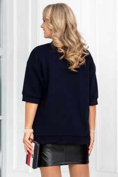 Джемпер трикотажный тёмно-синего цвета Lavira(фото4)