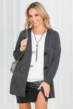 Кардиган серый на пуговицах Lavira