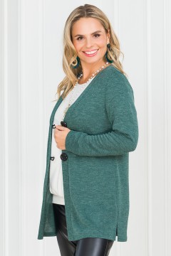 Кардиган тёмно-зелёный на пуговицах Lavira(фото3)
