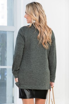 Кардиган на пуговицах в тёмно-оливковом цвете Lavira(фото5)