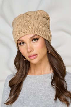 Шапка утеплённая в бежевом цвете Bellovera
