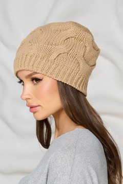 Шапка утеплённая в бежевом цвете Bellovera(фото2)