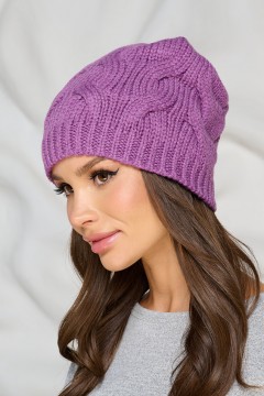 Шапка утеплённая в фиолетовом цвете Bellovera(фото3)