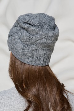 Шапка утеплённая в сером цвете Bellovera(фото4)