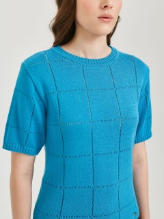 Блуза вязаная голубого цвета Priz(фото4)