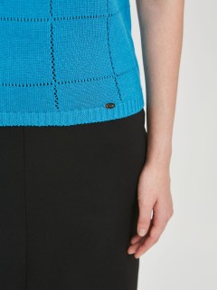 Блуза вязаная голубого цвета Priz(фото5)