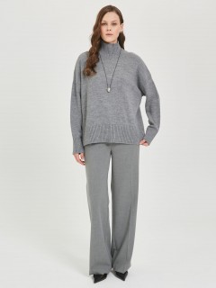 Свитер вязаный серый оверсайз Priz(фото2)