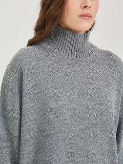 Свитер вязаный серый оверсайз Priz(фото4)