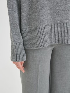 Свитер вязаный серый оверсайз Priz(фото5)