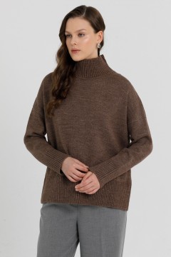 Свитер вязаный оверсайз коричневого цвета Priz