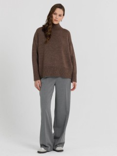 Свитер вязаный оверсайз коричневого цвета Priz(фото2)