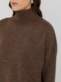 Свитер вязаный оверсайз коричневого цвета Priz(фото4)