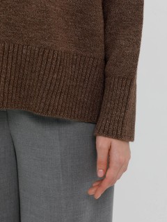 Свитер вязаный оверсайз коричневого цвета Priz(фото5)