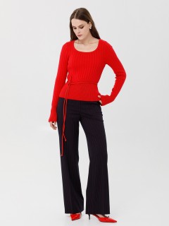 Джемпер вязаный красный Priz(фото2)