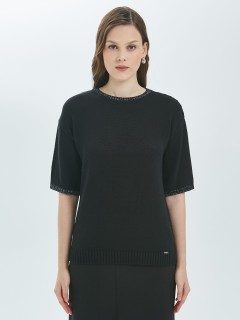 Блуза вязаная чёрного цвета Priz(фото3)