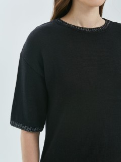 Блуза вязаная чёрного цвета Priz(фото4)