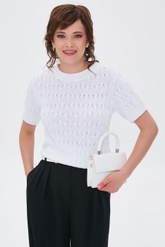 Блуза вязаная белого цвета Priz