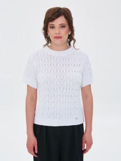 Блуза вязаная белого цвета Priz(фото3)