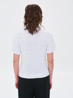 Блуза вязаная белого цвета Priz(фото6)