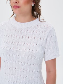 Блуза вязаная белого цвета Priz(фото4)