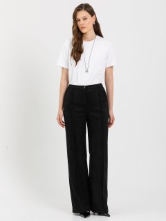 Брюки чёрные из искусственной замши Priz(фото4)