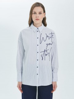 Блузка женская в тонкую полоску Priz(фото3)