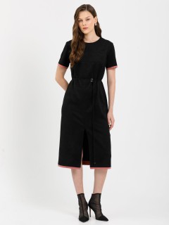 Платье чёрное из искусственной замши Priz(фото3)