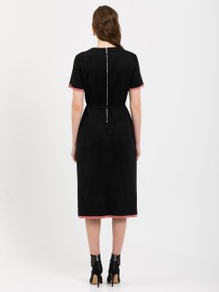 Платье чёрное из искусственной замши Priz(фото8)
