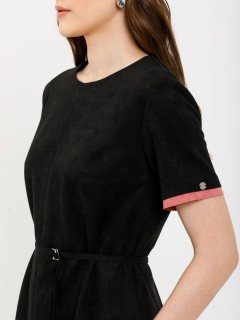 Платье чёрное из искусственной замши Priz(фото4)