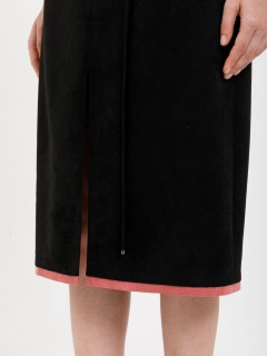 Платье чёрное из искусственной замши Priz(фото6)