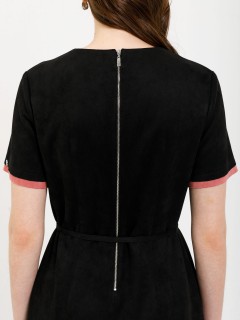 Платье чёрное из искусственной замши Priz(фото7)