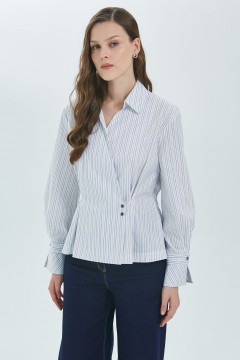 Блузка в тонкую полоску с запахом Priz