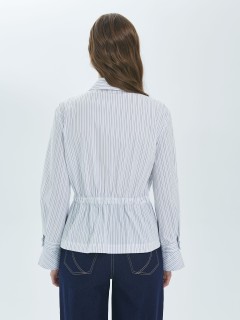 Блузка в тонкую полоску с запахом Priz(фото7)