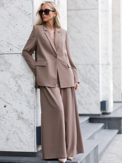 Брюки-палаццо серо-коричневые Priz(фото2)