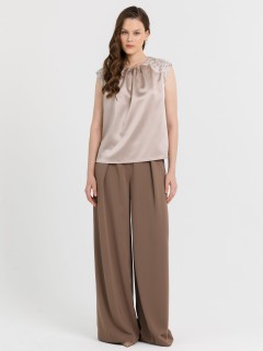 Блуза бежевая с кружевом Priz(фото2)