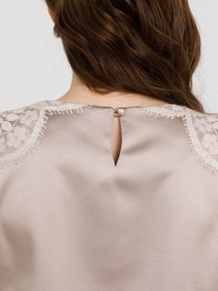 Блуза бежевая с кружевом Priz(фото6)
