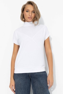 Водолазка белая из фактурного трикотажа Charutti(фото4)