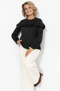 Блузка чёрная из трикотажа Charutti(фото2)