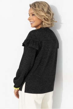 Блузка чёрная из трикотажа Charutti(фото7)