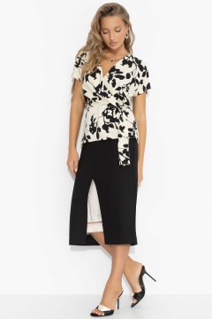 Блузка молочного цвета с декоративной драпировкой Charutti(фото2)